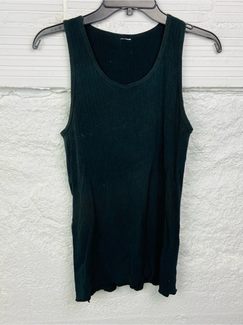 Unbranded Classic Black Ribbed Tank Top size XL